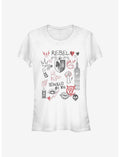 Disney Cruella Rebel Queen Doodles Girls T-Shirt