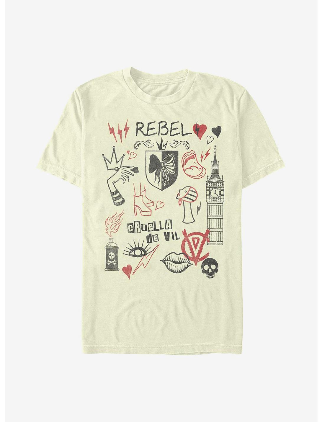 Disney Cruella Rebel Queen Doodles T-Shirt