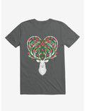 Blooming Deer II Charcoal Grey T-Shirt