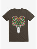 Blooming Deer II Brown T-Shirt