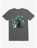 Recharging Death Cat 9 Lives Charcoal Grey T-Shirt