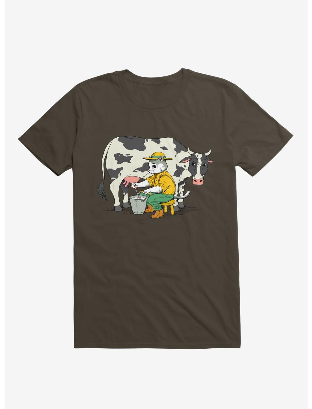 Cat Farmer Brown T-Shirt