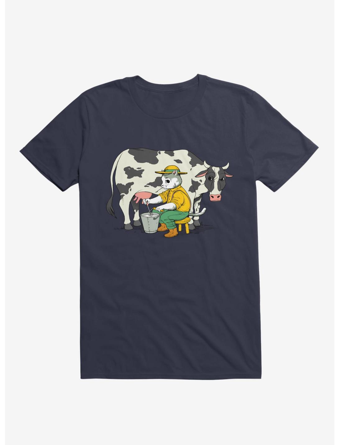 Cat Farmer Navy Blue T-Shirt