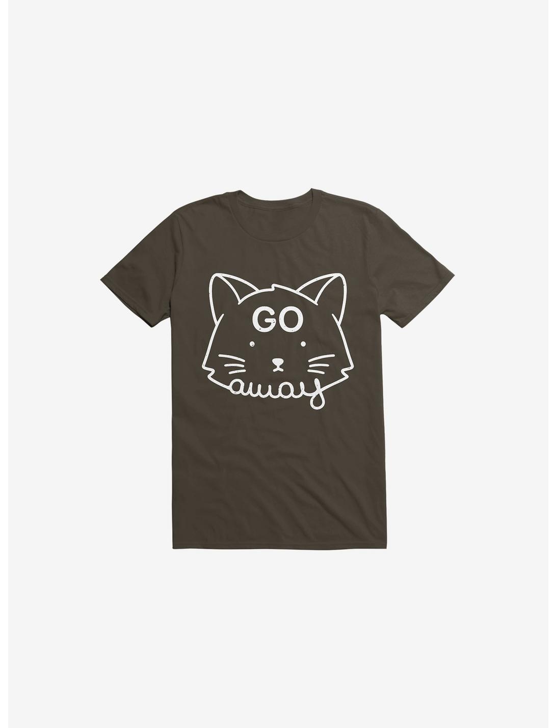 Go Away Cat Brown T-Shirt