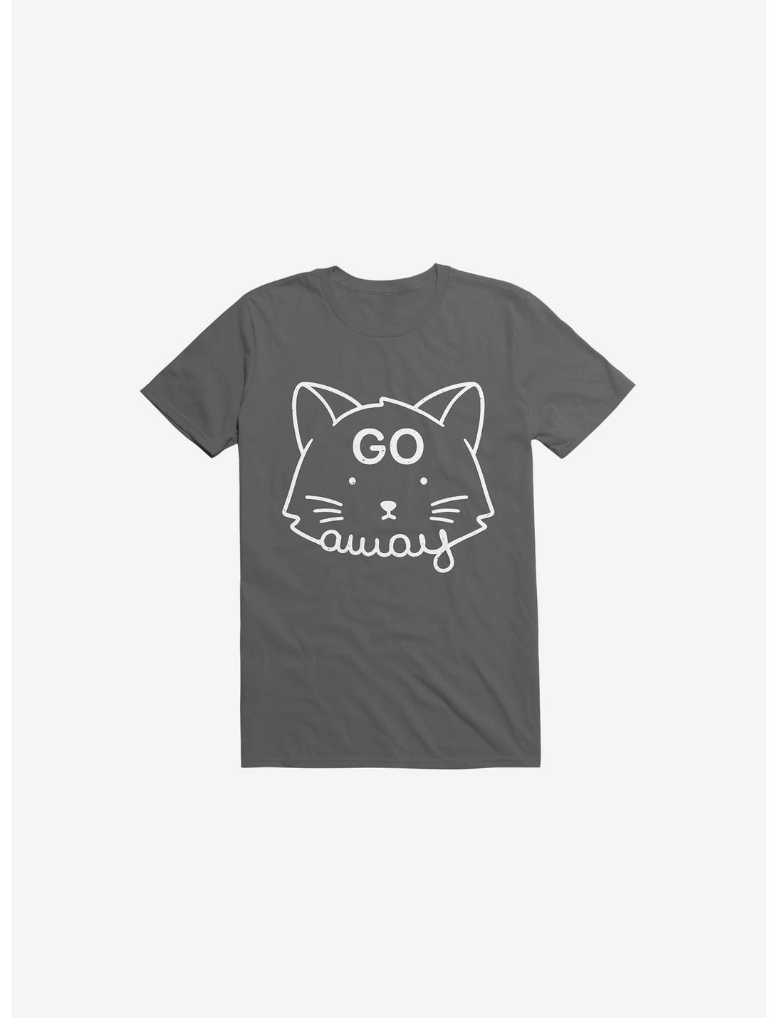Go Away Cat Charcoal Grey T-Shirt