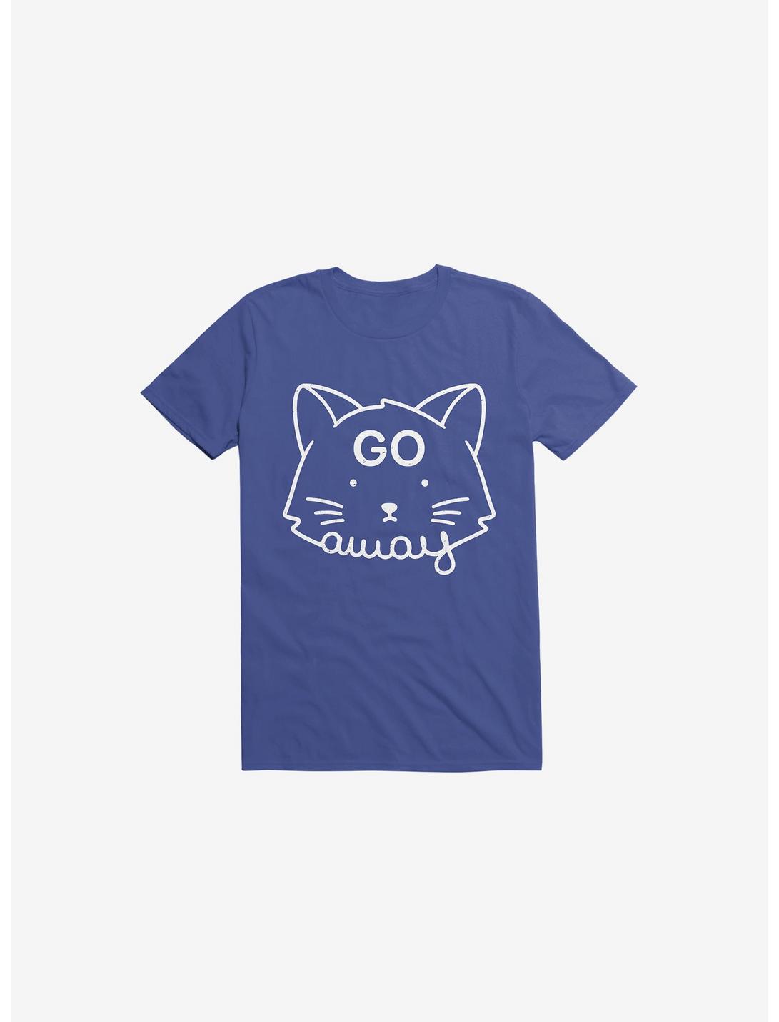 Go Away Cat Royal Blue T-Shirt