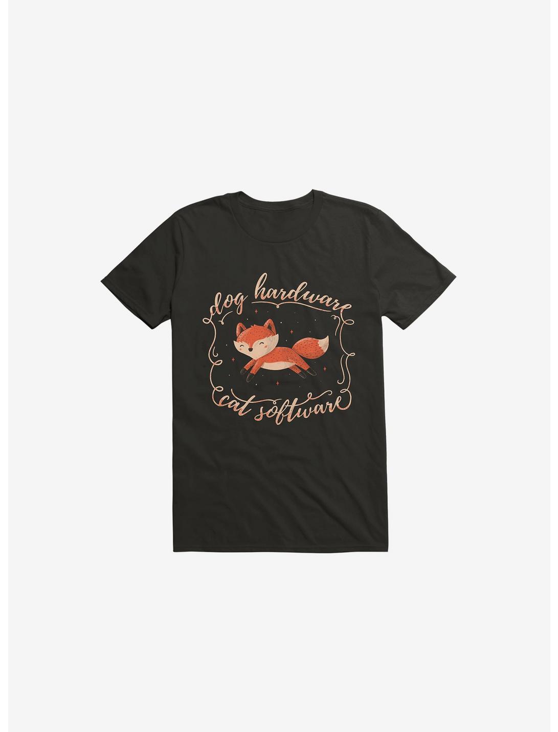 Dog Hardware Cat Software Black T-Shirt