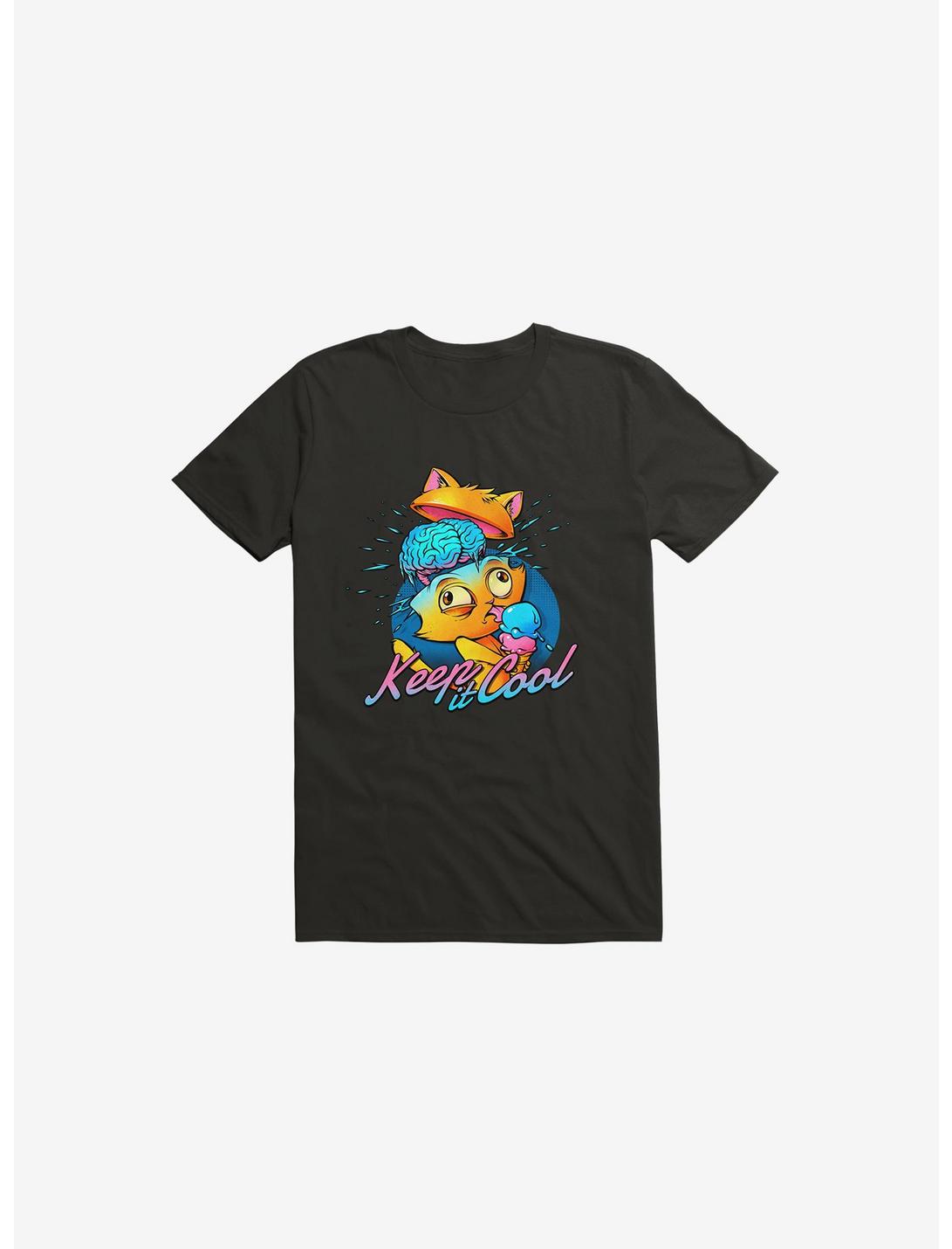 Keep It Cool Cat Black T-Shirt