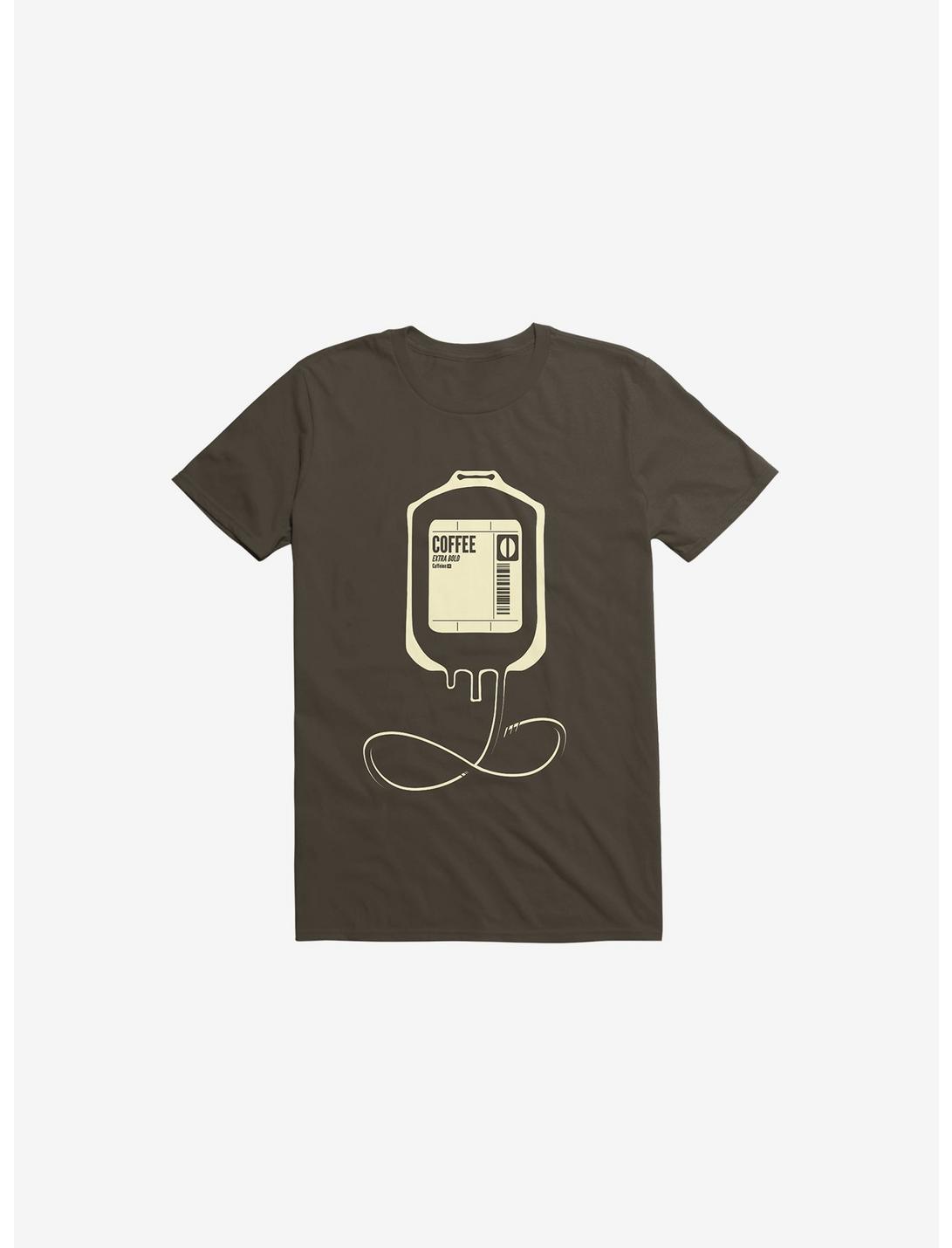 Coffee Transfusion Brown T-Shirt