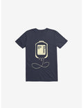 Coffee Transfusion Navy Blue T-Shirt