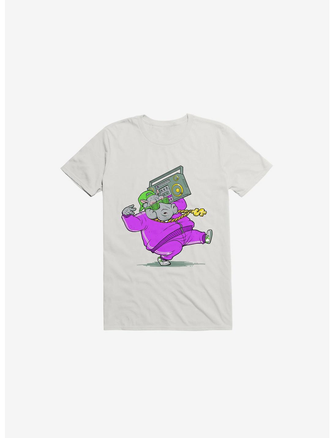Hip Hop Hippo White T-Shirt