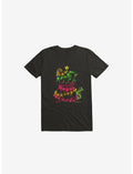 Meow Catmas Lights Black T-Shirt