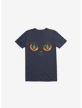 Xmas Cat Attack Navy Blue T-Shirt
