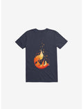Falling Fox Navy Blue T-Shirt