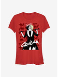Disney Cruella Cruel Laughter Girls T-Shirt Hot Topic Exclusive