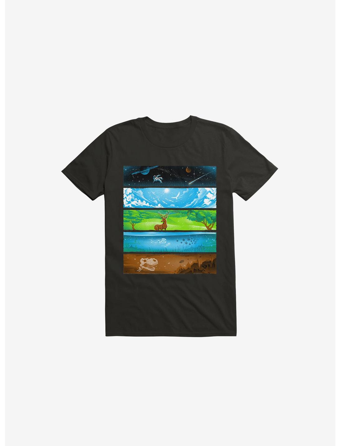 Across The Earth Black T-Shirt