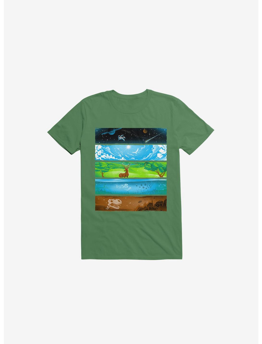 Across The Earth Kelly Green T-Shirt