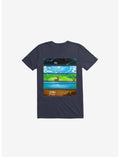 Across The Earth Navy Blue T-Shirt