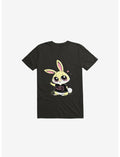 I Hate People Bunny Black T-Shirt