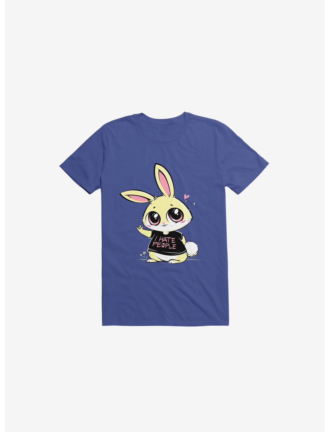 I Hate People Bunny Royal Blue T-Shirt
