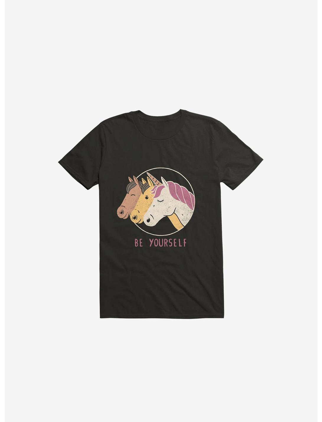Be Yourself Unicorn Black T-Shirt