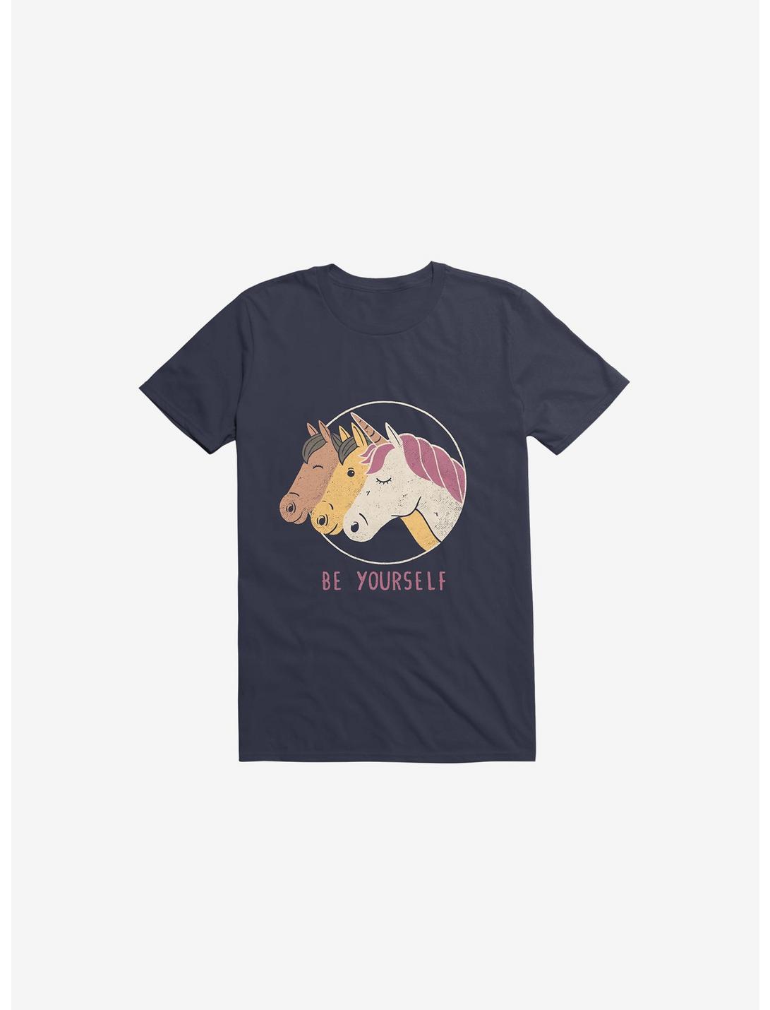 Be Yourself Unicorn Navy Blue T-Shirt