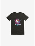 I'm Going To Mars! Cat Riding Unicorn Black T-Shirt