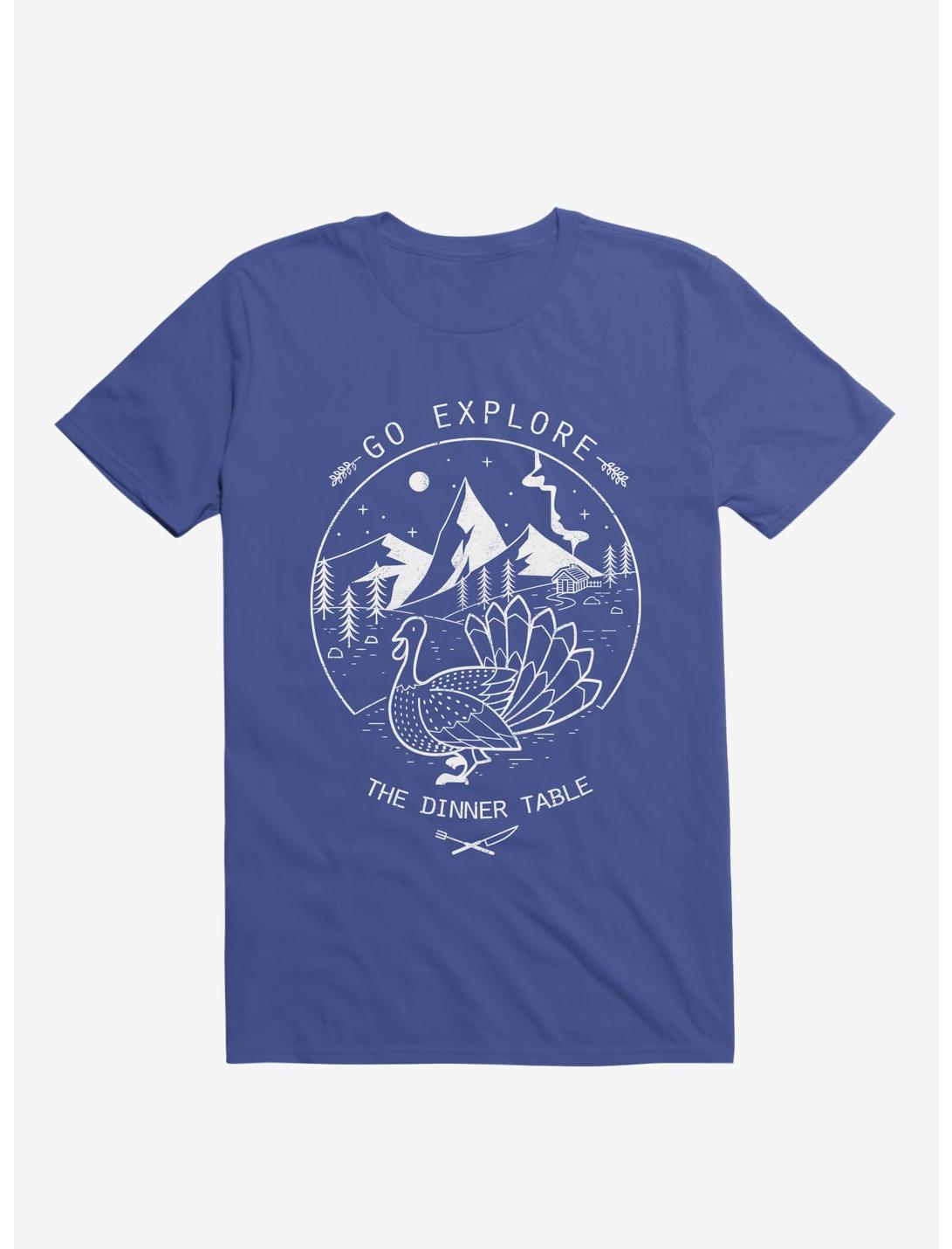 Go Explore The Dinner Royal Blue T-Shirt