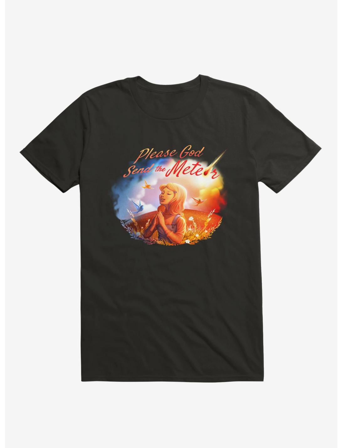 Please God Send The Meteor Black T-Shirt