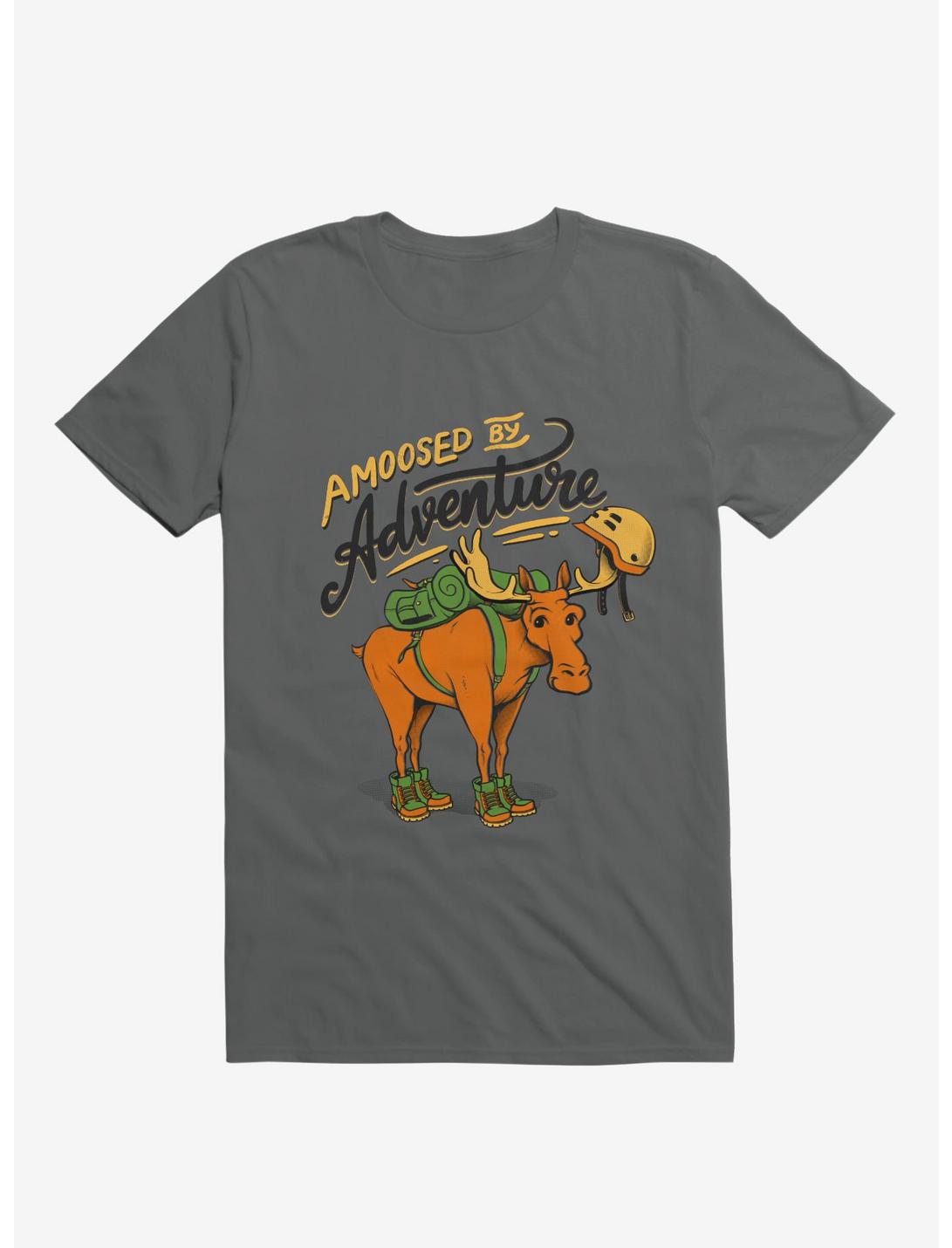 Amoosed By Adventure Charcoal Grey T-Shirt