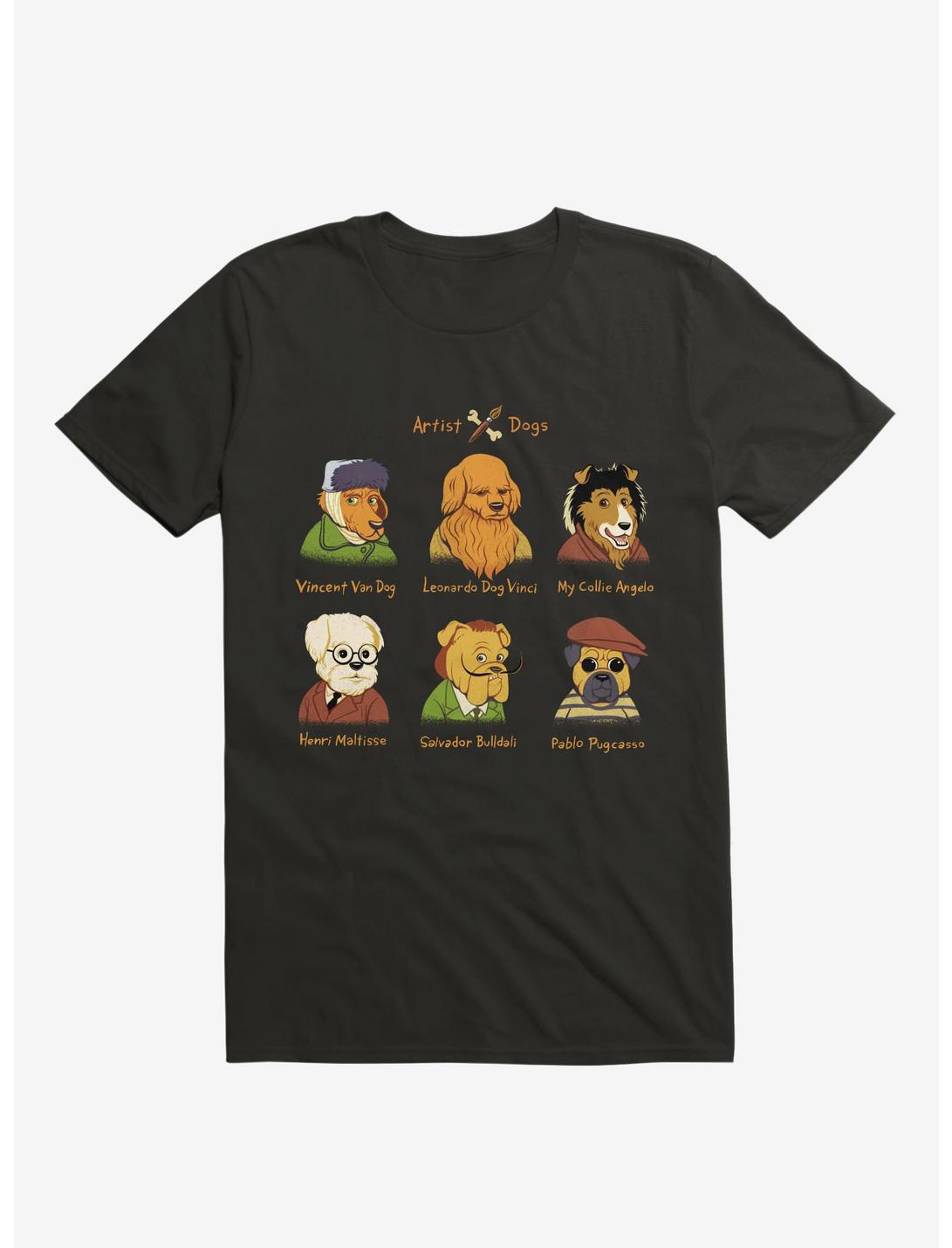 Artist Dogs Black T-Shirt