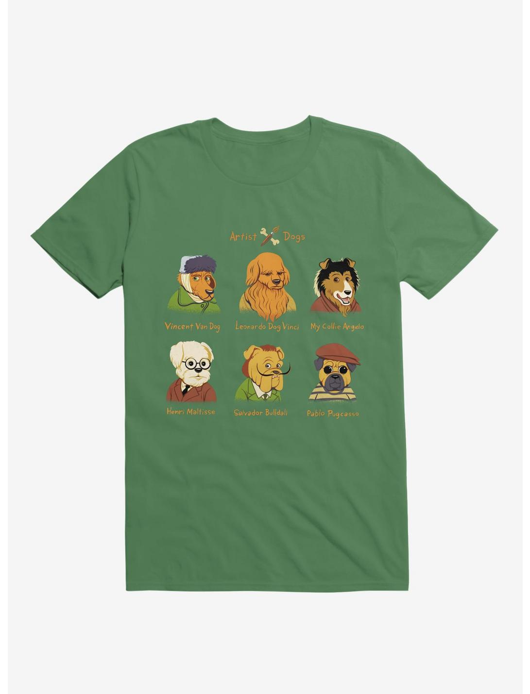 Artist Dogs Kelly Green T-Shirt