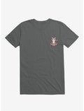 Cat Animals Meditation Zen Buddhism Charcoal Grey T-Shirt