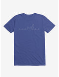 Cat Line Heartline Royal Blue T-Shirt