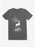 Life After Death Reborn Deer Charcoal Grey T-Shirt