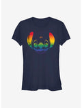 Disney Lilo & Stitch Stitch Face Rainbow Pride T-Shirt