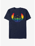 Disney Stitch Face Rainbow Pride T-Shirt
