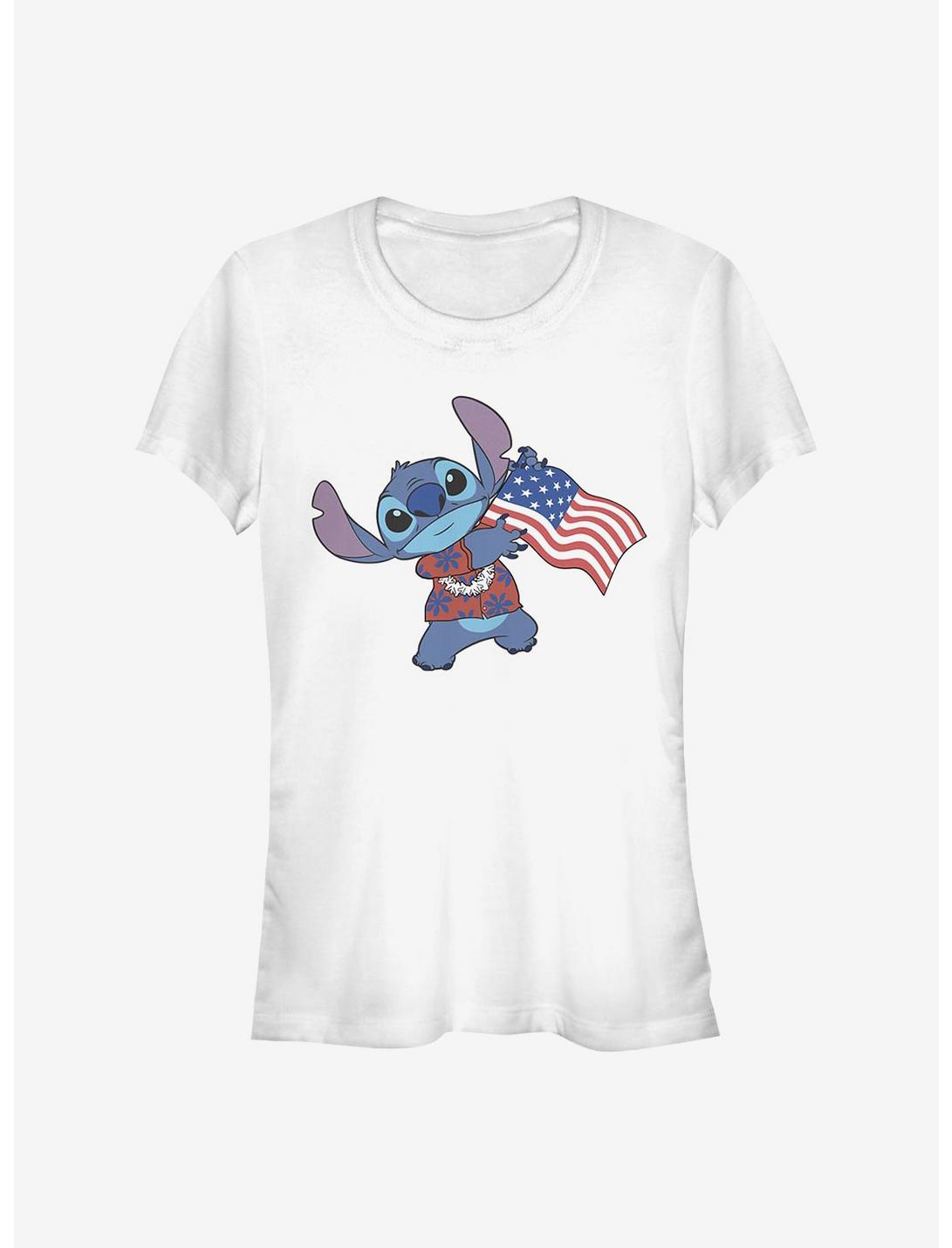 Disney Lilo & Stitch Tropical Stitch Flag Girls T-Shirt