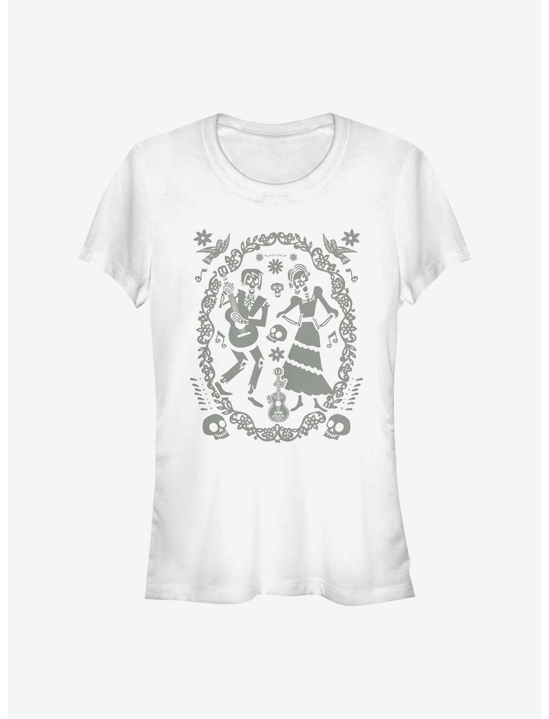Disney Pixar Coco Paper Art Oval Girls T-Shirt