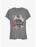 Disney The Little Mermaid Watercolor Poster Girls T-Shirt