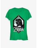 Nintendo Zelda Silhouette Shield Girls T-Shirt