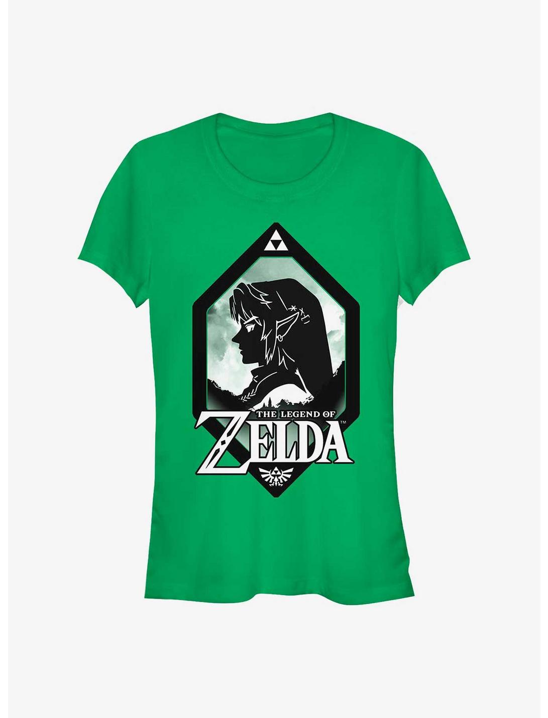 Nintendo Zelda Silhouette Shield Girls T-Shirt