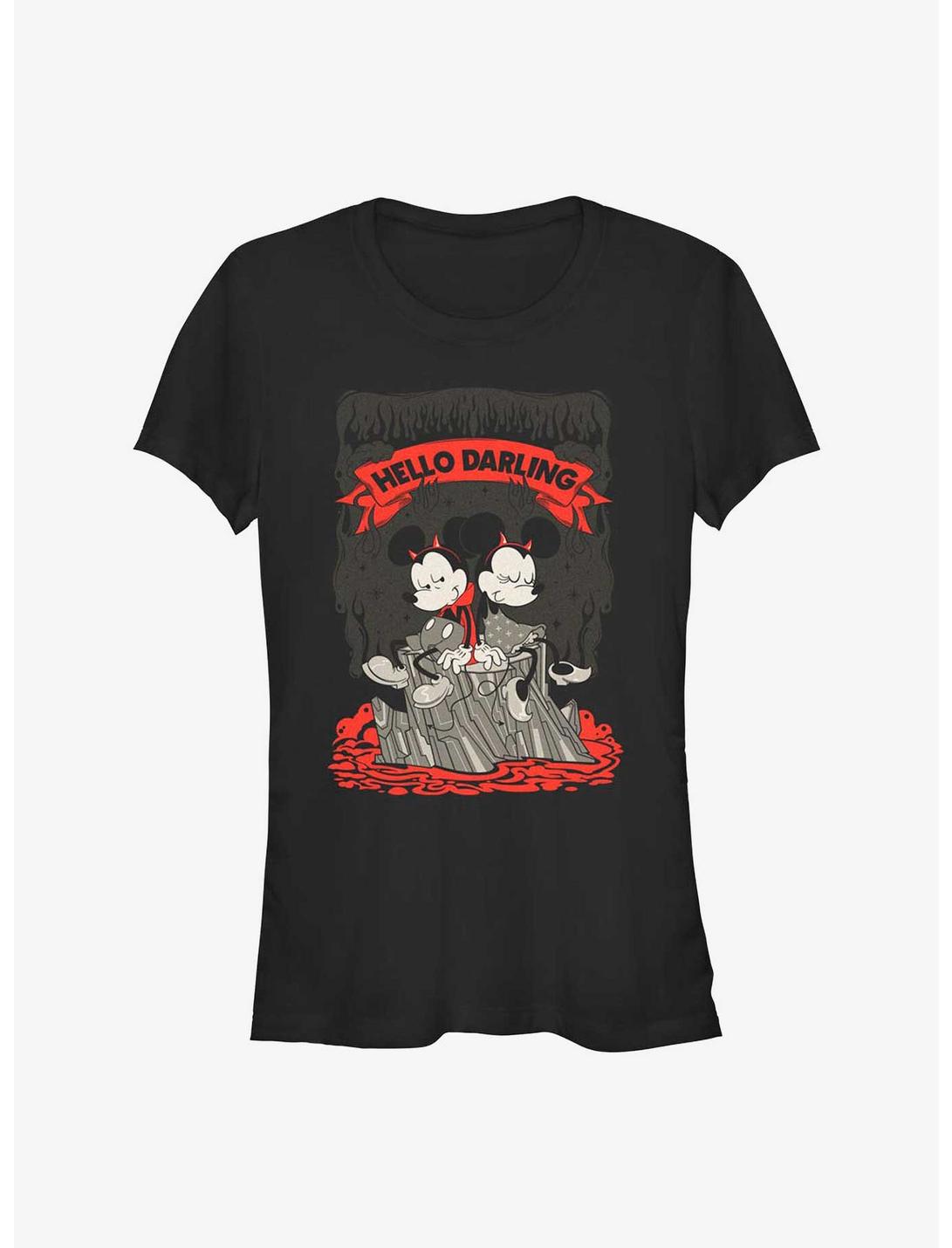 Disney Mickey Mouse & Minnie Mouse Devilish Hello Darling Girls T-Shirt