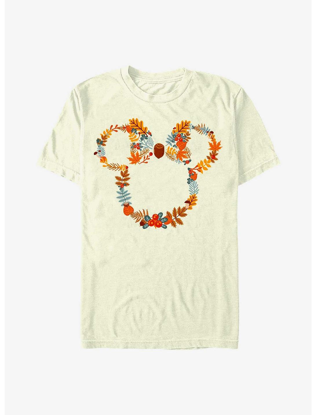 Disney Minnie Mouse Fall Leaf Wreath T-Shirt