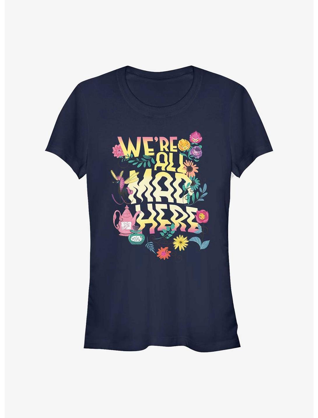 Disney Alice In Wonderland We're All Mad Here Girls T-Shirt