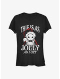 The Nightmare Before Christmas This Is As Jolly As I Get Santa Jack Girls T-Shirt