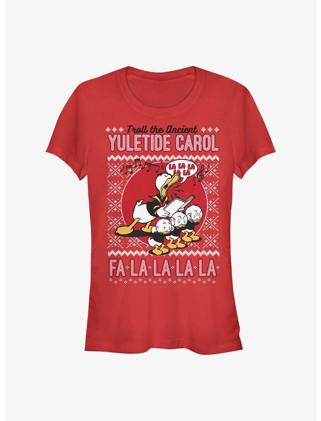Disney Duck Tale Yuletide Donald Fa La La Girls T-Shirt