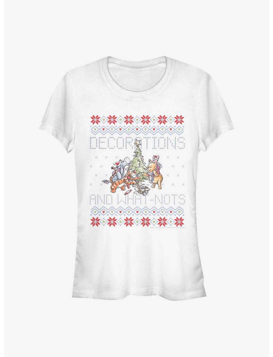 Disney Winnie The Pooh Decorations And What-Nots Ugly Christmas Girls T-Shirt