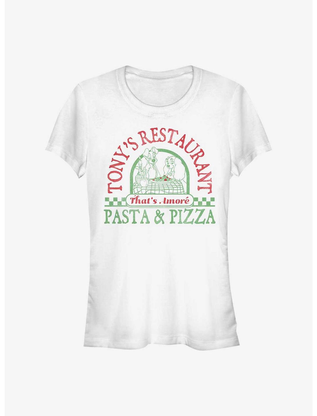 Disney Lady And The Tramp Tony's Restaurant Pasta & Pizza Girls T-Shirt