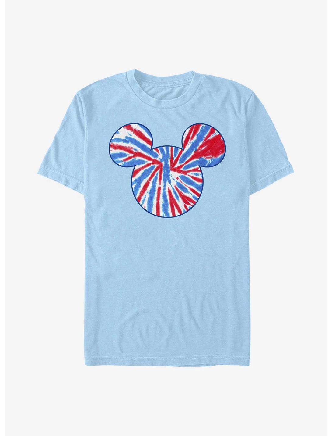 Disney Mickey Mouse Tie Dye Red White Blue T-Shirt